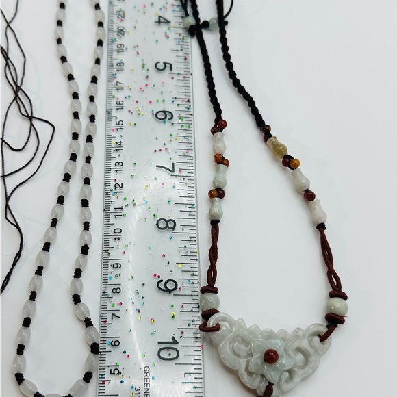 Elegant Jade Green Double-strand Necklaces. Each is Adjustable - Picture 8 of 10